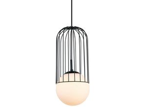 5900644439684 - Matty - Modern Hanging Pendant Black 1 Light mit schwarzem weißem Farbton E27 - Italux