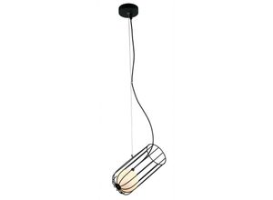 5900644439707 - What what - Modern Hanging Pendant Black 1 Light mit schwarzem weißem Farbton G9 - Italux