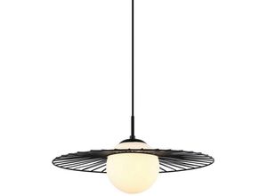 5900644439998 - Sally - Modern Hanging Pendant Black 1 Light mit schwarzem weißem Farbton E27 - Italux