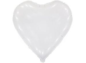5900779100282 - Folienballon Herz weiß 61 cm Ø