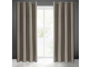 5900811248071 - Eurofirany - fertigvorhang logan 135X250 cm dunkelbeige