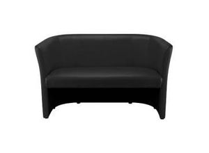 5900978040778 - NowyStyl Zweisitzer-Sofa CLUB DUO Kunstleder (100% Polyester) voll gepolstert Sitzhöhe 455 mm schwarz