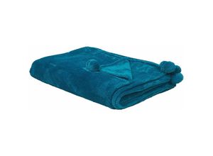 5901162736484 - Beliani - Decke Türkis   Blau Polyester 150x200 cm kuschelig