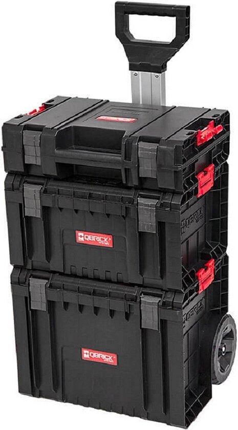 5901238254935 - Qbrick - Werkzeugtrolley Set System Pro Werkzeugbox Werkzeugkoffer Rollbox Clip-System - Schwarz