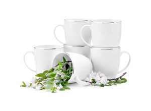 5901269740117 - Boss Becher-Set 380ml 6-tlg 6 Personen Porzellan Weiß - Konsimo