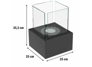 5901350038383 - Bio-Ethanolkamin Kamin Dekorativ Tischkamin Tango 2 schwarz - Kratki