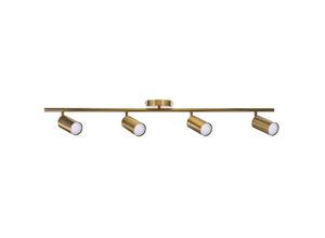 5901443120513 - 4-fach Gold Decken-Wandleuchte spectra Streifenstrahler GU10 für Wohnzimmer - Activejet