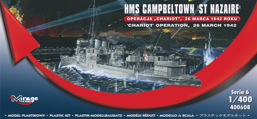 5901461406088 - Mirage Hobby 400608 - HMS Campbeltown St Nazaire Chariot Operation 26 March 1942 in 1400