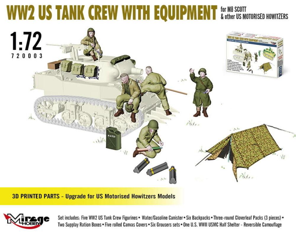 5901461720030 - WW2 US Tank Crew with Equipment for M8 Scott