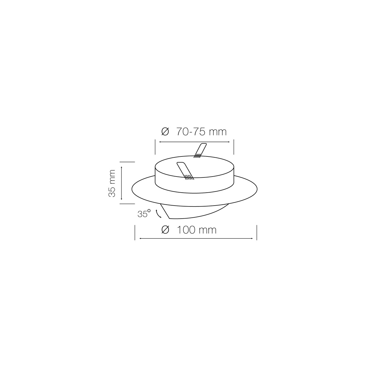 5901583242786 - LED Line Einbaurahmen chrom 97 mm Durchmesser