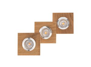 5901602363195 - LED-Deckeneinbauleuchte Vitar eiche geölt 3er-Set