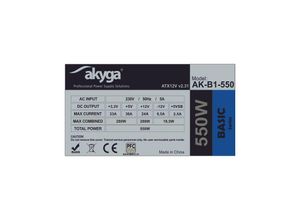 5901720130341 - Akytec - Akyga AK-B1-550 Netzteil 550 w 20+4-Pin atx atx Grau