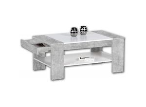 5901730806540 - Couchtisch Beistelltisch Tisch mit Ablageplatte ca 100 cm Finley Plus Beton g