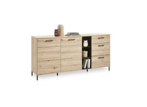 5901730923582 - HBZ - Kommode Sideboard Beistellkommode Stauraum Wohnzimmer lucas Artisan Eiche Nb 