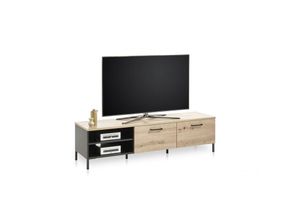 5901730923599 - HBZ - Lowboard tv Hifi Fernsehregal lucas Artisan Eiche Nb   Schwarz