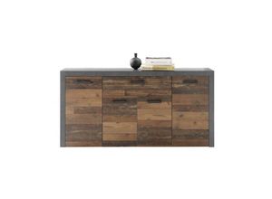 5901730926224 - Kommode Stauraum Highboard Beistellkommode JONES Old Style Altholz Nb Dekor c