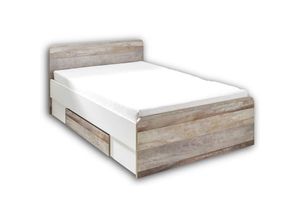 5901738017030 - - Jugendbett Gästebett Futonbett Einzelbett Jugendzimmer moon Eiche Driftwood Nb