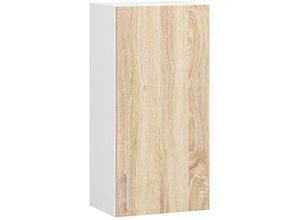 5901738166424 - Akord - Küchenschrank Küchenschrank an der Wand hängen 40 cm w40 modulare Lima Weiß   Eiche Sonoma 1 Regale 1 Türen1