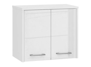 5901738167148 - Akord - Badezimmerschrank an der Wand hängen 60 cm w60 Ende Matte weiß   glänzend weiß 2 Regale 1 Schubladen 2 Türen1