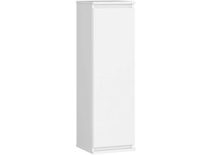 5901738167544 - Abamihome - Schaufenster Garderobe an der Wand hängen 30 cm Matte System ohne Weiß   Weiß -Griff 3 Regale 1 Türen1