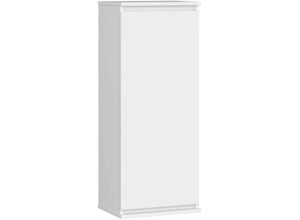 5901738167551 - Abamihome - Schaufenster Garderobe an der Wand hängen 40 cm Matte System ohne Weiß   Weiß -Griff 3 Regale 1 Türen1