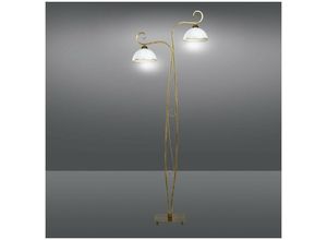 5901738885004 - Emibig Lighting - Emibig wivara Goldfarbene mehrarmige Stehlampe mit weißen goldenen Glasschirmen 2x E27