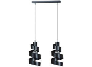 5901738889712 - Emibig Lighting - Emibig saga Schwarze Balken-Pendel-Deckenleuchte 2x E27