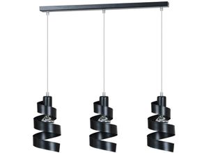 5901738889729 - Emibig Lighting - Emibig saga Schwarze Balken-Pendel-Deckenleuchte 3x E27