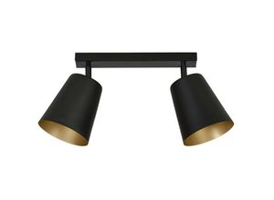 5901738891005 - Emibig Lighting - Emibig prism Schwarz Gold Twin Deckenstrahler 2x E27