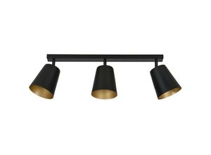 5901738891012 - Emibig Lighting - Emibig prism Schwarz Gold Deckenstrahler Bar 3x E27