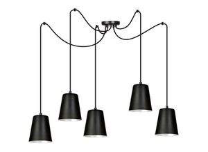 5901738892347 - Emibig Lighting - Emibig link Schwarz Weiß Cluster-Pendel-Deckenleuchte 5x E27