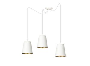 5901738892392 - Emibig Lighting - Emibig link Weiß Gold Cluster-Pendel-Deckenleuchte 3x E27