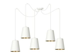 5901738892408 - Emibig Lighting - Emibig link Weiß Gold Cluster-Pendel-Deckenleuchte 5x E27