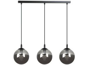 5901738895232 - Emibig Lighting - Emibig cosmo Schwarze Globe Bar Pendel-Deckenleuchte mit Graphitglasschirmen 3x E14