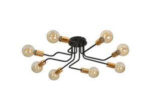 5901738895997 - Emibig Lighting - Emibig harmony Schwarz Kupfer mehrarmige halbbündige Deckenleuchte 8x E27