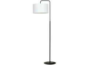 5901738896338 - Emibig Lighting - Emibig trapo Schwarze Stehlampe mit Schirm mit weißen Stoffschirmen 1x E27