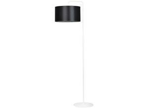 5901738896376 - Emibig Lighting - Emibig trapo Weiße Stehlampe mit Schirm mit schwarzen Stoffschirmen 1x E27