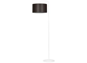 5901738896413 - Emibig Lighting - Emibig trapo Weiße Stehlampe mit Schirm mit Wenge-Stoffschirmen 1x E27