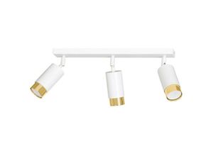 5901738896420 - Emibig Lighting - Emibig hiro Weiß Gold Deckenstrahlerleiste 3x GU10