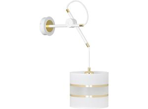 5901738898943 - Emibig Lighting - Emibig korno Weiße Wandlampe mit schwarzen goldenen Stoffschirmen 1x E27