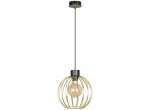 5901738899063 - Emibig Lighting - Emibig pineta Schwarz Gold Drahtgestell Pendelleuchte 1x E27