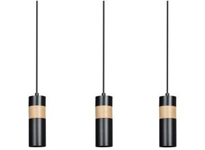 5901738899230 - Emibig Lighting - Emibig akari Schwarze Balken-Pendel-Deckenleuchte 3x GU10