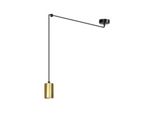 5901738899926 - Emibig Lighting - Emibig traker Schwarz Gold Pendelleuchte 1x GU10