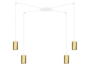 5901738899940 - Emibig Lighting - Emibig traker Weiß Gold Cluster Pendelleuchte 4x GU10