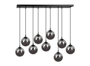 5901738900592 - Emibig Lighting - Emibig cosmo Schwarze Globe-Cluster-Hänge-Deckenleuchte mit Graphitglasschirmen 9x E14