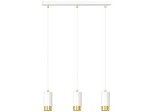 5901738901322 - Emibig Lighting - Emibig fumiko Weiß Gold Bar Pendelleuchte 3x GU10