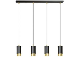 5901738901384 - Emibig Lighting - Emibig fumiko Schwarz Gold Bar Pendelleuchte 4x GU10