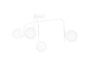 5901738916593 - Emibig Lighting - Emibig kalf Weiße V2 Globe Deckenleuchte mit weißen Glasschirmen 4x E14