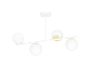 5901738918603 - Emibig Lighting - Emibig floki Weiß Goldkugel-Deckenleuchte mit weißen Glasschirmen 4x E14