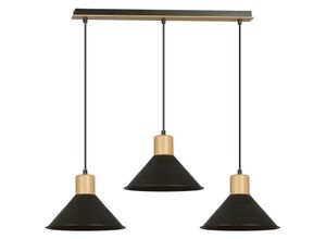 5901738919891 - Emibig Lighting - Emibig rowen Schwarze Balken-Pendel-Deckenleuchte 3x E27